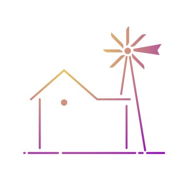 Güzel çiftlik düz çizimi