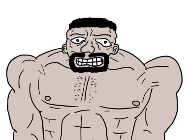 vector cartoon illustration of athlete character