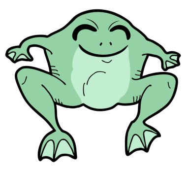 Atlama kurbağa vektörü illüstrasyonu