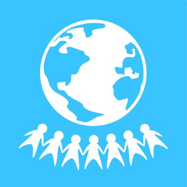 dünya barış simgesi vektör illüstrasyonu