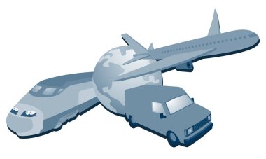 Genel gezi simgesi vektör illüstrasyonu