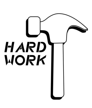 Çekiç simgesinin vektör illüstrasyonu