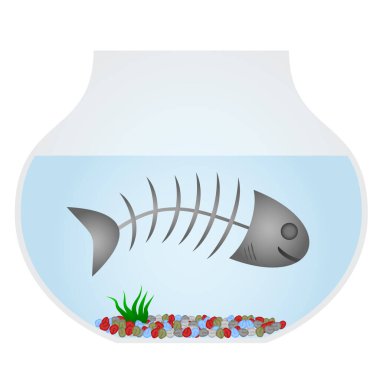 Balık iskeleti vektör çizimi