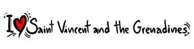 Love Saint Vicent vektör illüstrasyonu