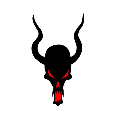 Boynuzlu şeytan kafatası