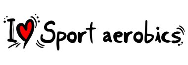 Spor aerobiği vektör illüstrasyonunu sever