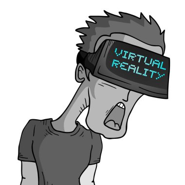 Gözlük VR vektör illüstrasyonu 