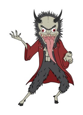 Doğulu iblis çizim vektörü illüstrasyonu