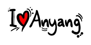 Anyang aşk mesajı vektör illüstrasyonu