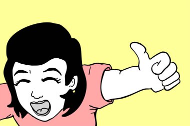 kız ikon vektör illüstrasyonu