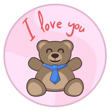 Love bear vektör illüstrasyonu