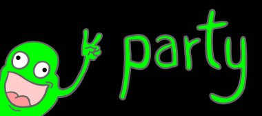 Parti kart vektör illüstrasyonu