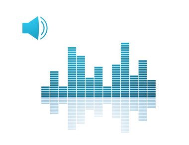 Ses çubuğu vektör illüstrasyonunun tasarımı