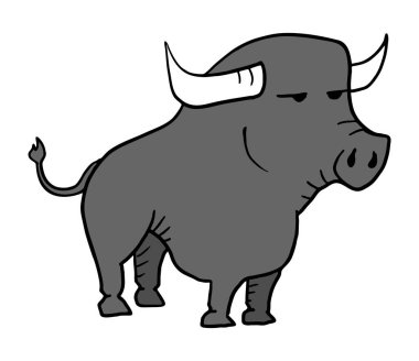 Küçük boğa vektör illüstrasyonu