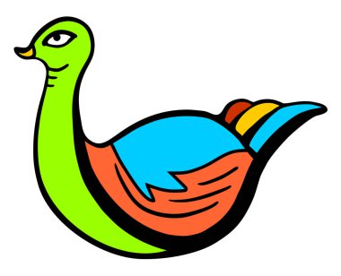 Renkli kuğu vektör çizimi