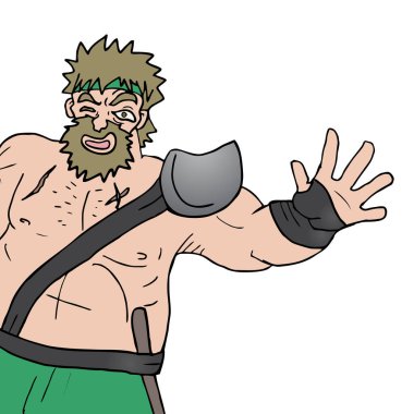 Selam savaşçı, vektör illüstrasyonu 