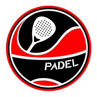Padel sembolü tasarım vektörü çizimi