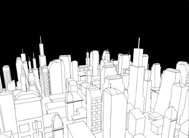 şehir vektör illüstrasyonu