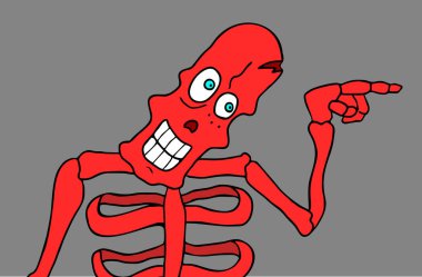 Kırmızı iskelet vektör çizimi