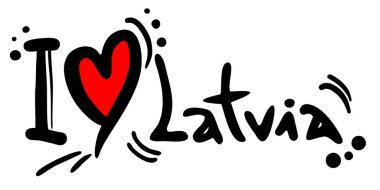Latvia love vector illustration