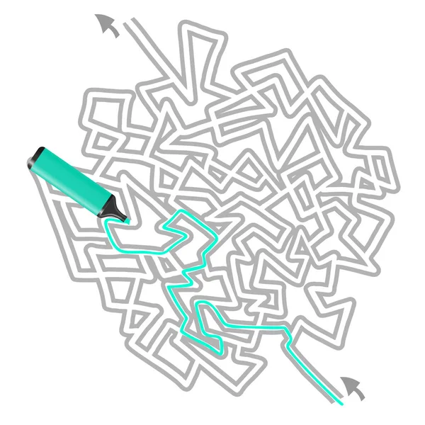 Solution Illustration Vectorielle Labyrinthe — Image vectorielle