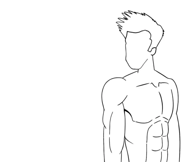 Design Man Body Draw Vector Illustration — Stock Vector