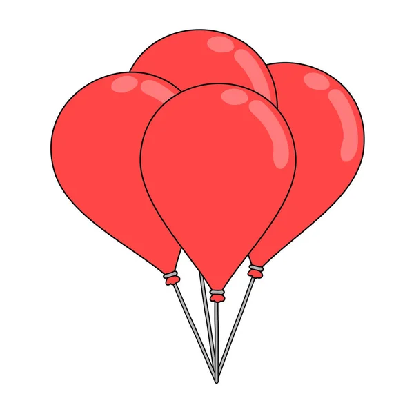 Röda Ballonger Design Vektor Illustration — Stock vektor