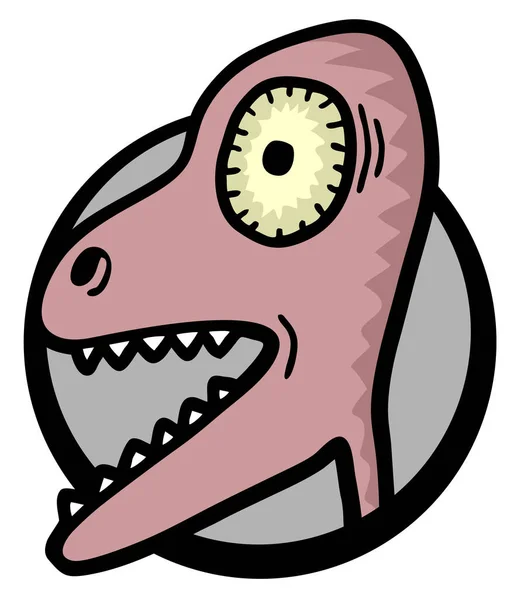 Sticker Dinosaurus Vector Illustratie — Stockvector
