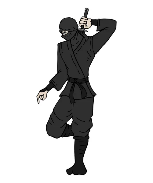 Design Ninja Illustration — Vector de stock