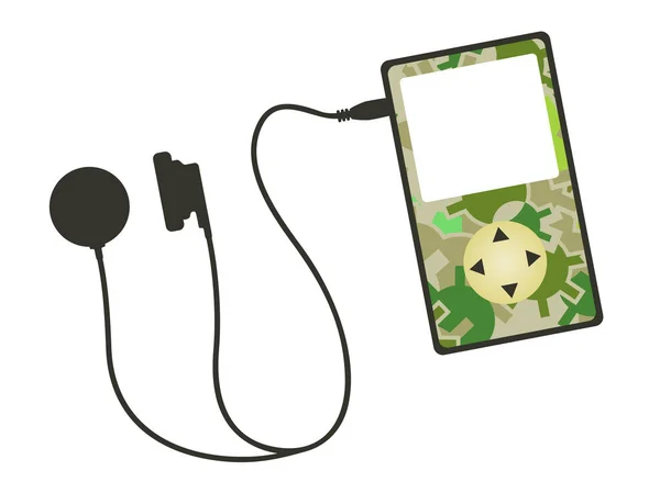 Ilustração Vetorial Fundo Musical Com Ipod — Vetor de Stock