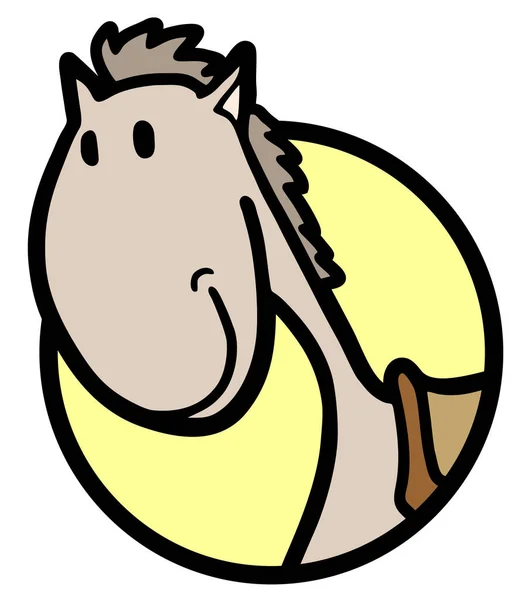 Vtipná Ilustrace Vektoru Koně — Stockový vektor