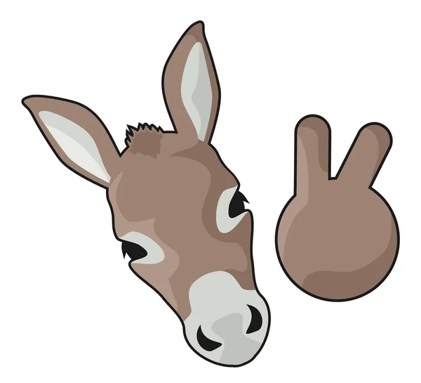 Grappige Donkey Vector Illustratie — Stockvector