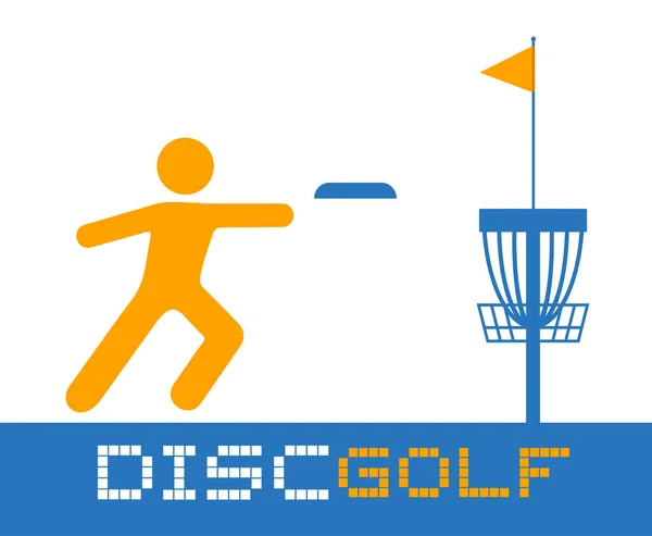 Disk Golf Sportovní Symbol Vektorové Ilustrace — Stockový vektor