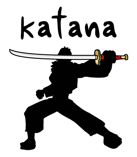 Ilustracja Wektora Ninja Katana — Wektor stockowy