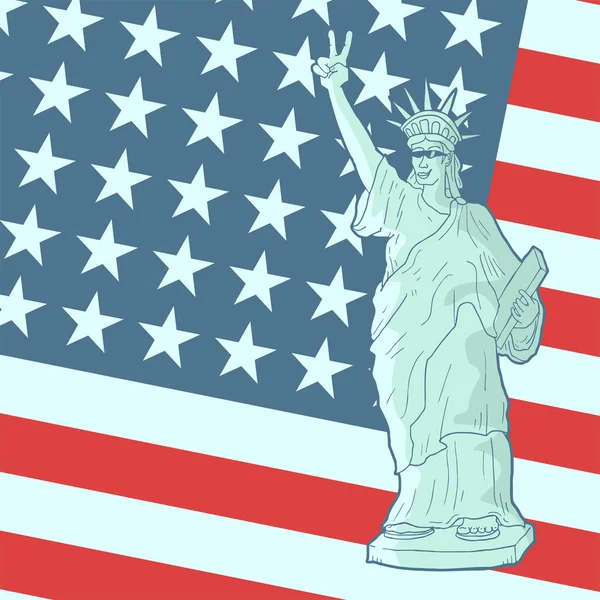 Ilustracja Wektora Flagi Amerykańskiej — Wektor stockowy