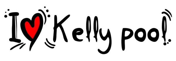Kelly Zwembad Liefde Vector Illustratie — Stockvector