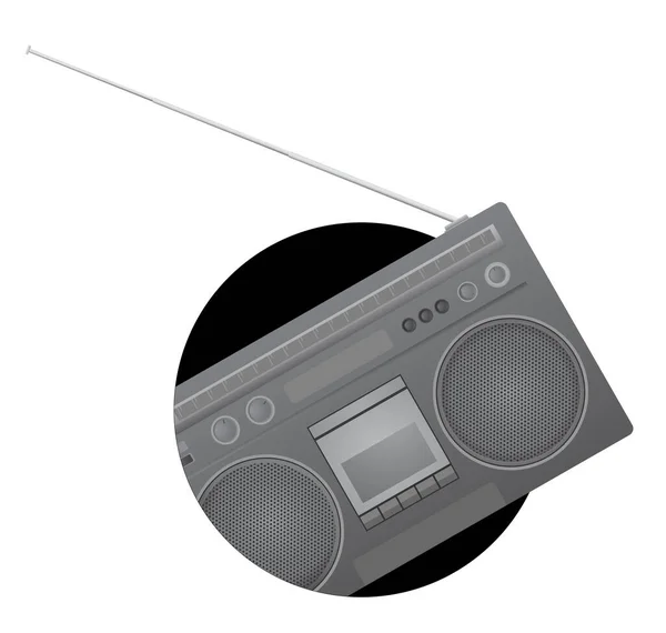 Retro Radio Illustration Vektor Auf Weißem Hintergrund — Stockvektor