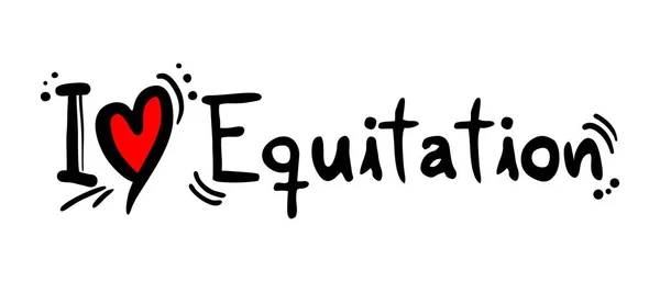 Equitation Kärlek Vektor Illustration — Stock vektor