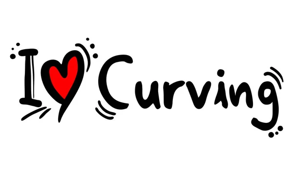 Curving Love Vector Illustration — ストックベクタ