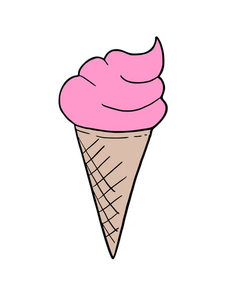 草莓冰淇淋病媒图解 — 图库矢量图片