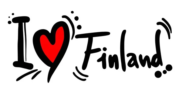 Finlandia Amor Vector Ilustración — Archivo Imágenes Vectoriales