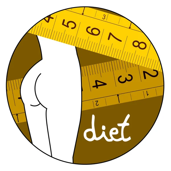 Body Diet Icon Vector Illustration — Archivo Imágenes Vectoriales