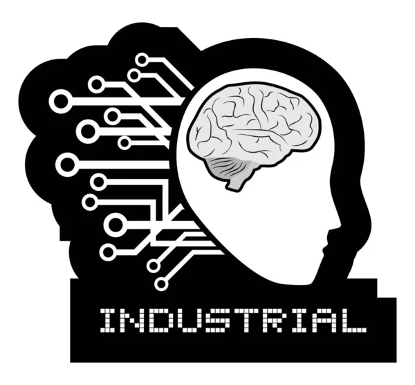 Ilustracja Wektora Technologii Mózgu — Wektor stockowy