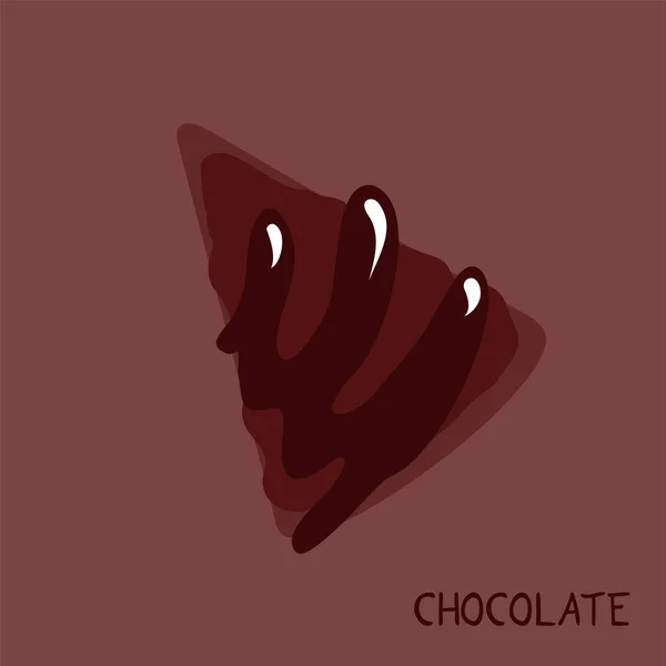 Leckere Schokoladenkuchen Vektor Illustration — Stockvektor