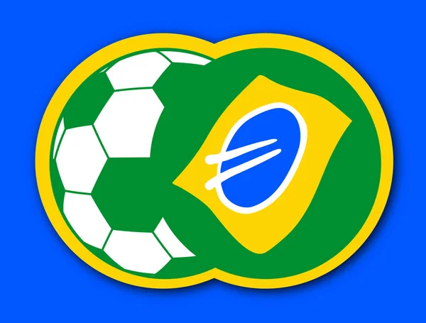 Brasil Bola Vector Ilustración — Archivo Imágenes Vectoriales