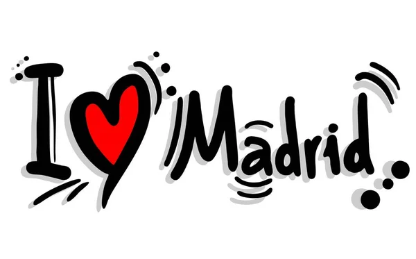 Ilustración Vector Amor Madrid — Archivo Imágenes Vectoriales