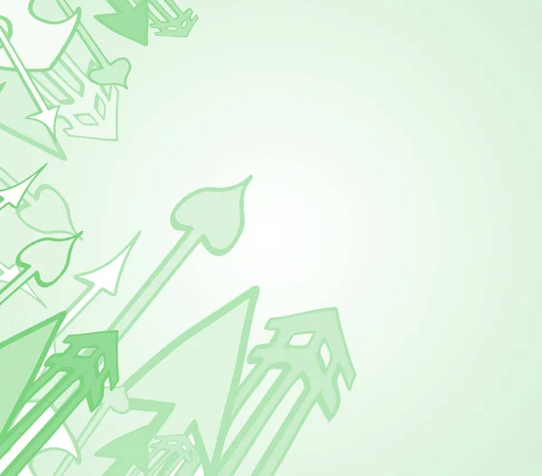 Frecce Verdi Vettoriale Illustrazione — Vettoriale Stock