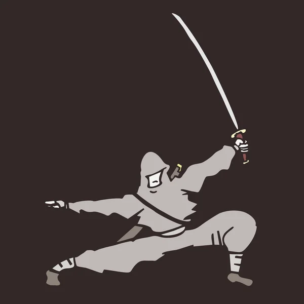 Karate Ninja Ilustração Vetorial — Vetor de Stock