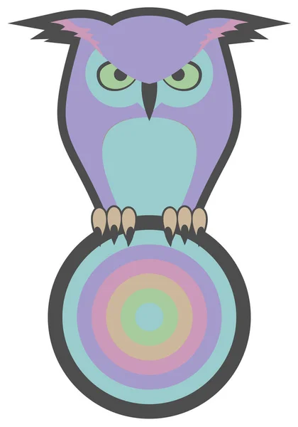 Illustration Vectorielle Imaginaire Hibou — Image vectorielle