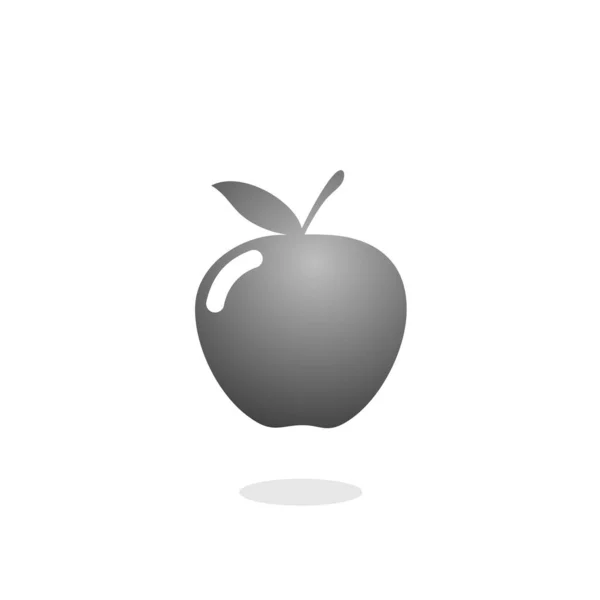 Élégante Icône Pomme Illustration Vectorielle — Image vectorielle